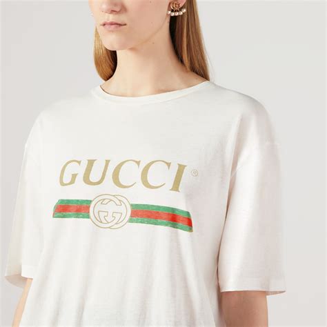 gucci printed white t shirt|Gucci plain white t shirt.